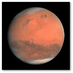 True-color image of Mars from the Rosetta spacecraft.